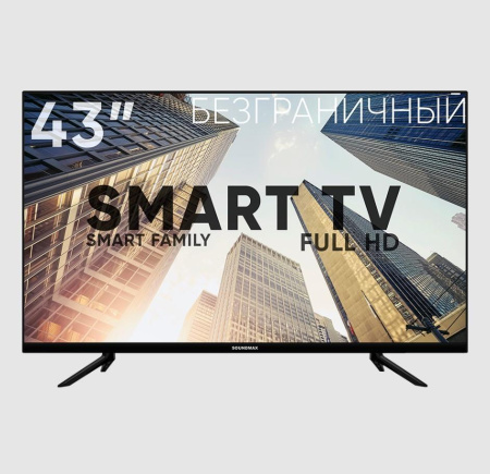  43" (109см) Телевизор Soundmax SM-LED43M02S, SMART, FHD 1920x1080, Цвет Нет