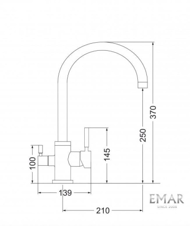 Смеситель Emar 3007 PVD Dark