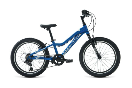 Велосипед Forward Twister 20 1.0 (20" 7 ск. рост 10") 2020-2021 синий/белый