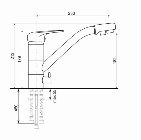 Смеситель EcoStone 005-302 для кухни Песочный