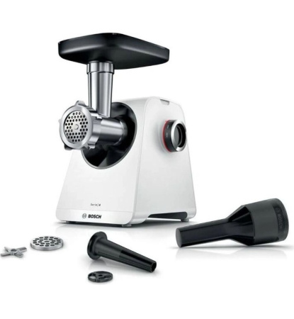 Мясорубка Bosch MFWS420W, цвет Белый, производительность 2,5 кг/мин, мощность 1 900 Вт