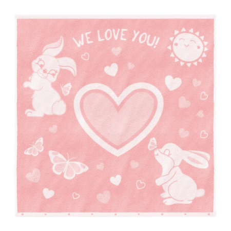 Полотенце детское Облачко Зайки we love you МХ42 100/100 Т709/5013 96