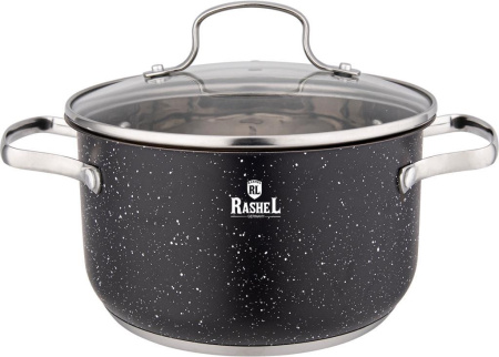 Кастрюля Rashel Стефани 3,6 л/20х11,5 см чёрный гранит R-306v