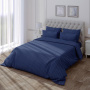 Простыня на резинке Verossa Stripe 160/200/30 Indigo Сатин 784505