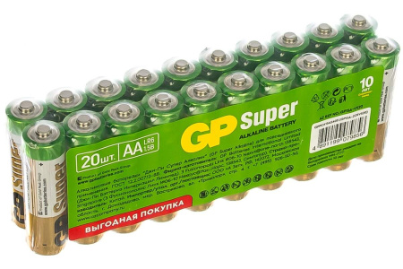 Эл.питания GP Super alkaline AA LR06-20BL