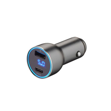 Авто З/У Deppa Alum QC 3.0 USB A+Type-C, 36W Graphite