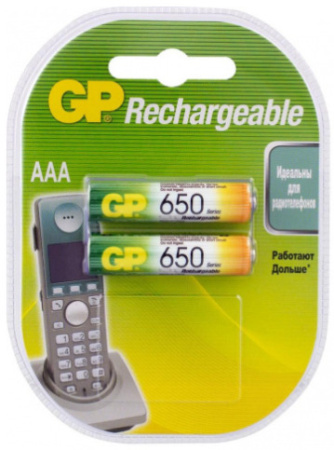 АКК GP AAA650mAh/1BL-2шт (Пластик)