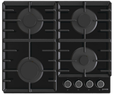 Встраиваемая варочная панель Газовая Gorenje GT642AB, 60 см, цвет Чёрный