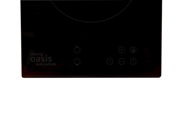 Встраиваемая варочная панель Электрическая Oasis P-SBD, 29 см, цвет Чёрный