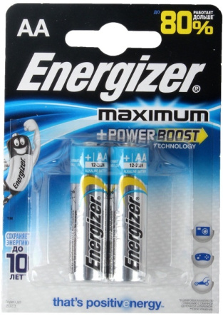 Эл.питания Energizer Maximum LR6/E91 AA FSB2  (1BL-2шт)