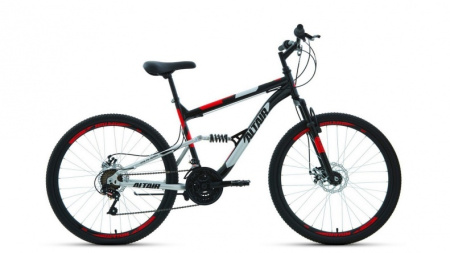 Велосипед Altair MTB FS 26 2.0 disc (26" 18 ск. рост 16") 2020-21 черный/красный