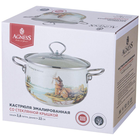 Кастрюля Agness Family House 3,8 л 943-068