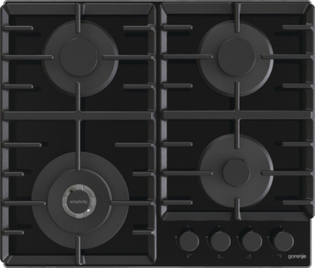 Встраиваемая варочная панель Газовая Gorenje GTW642SYB, 60 см, цвет Чёрный
