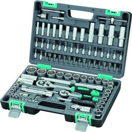 Набор инструментов STELS 1/2", 1/4", CrV, пластиковый кейс 94 предм.