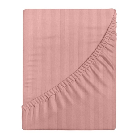 Простыня на резинке Verossa Stripe 180/200/30 Rouge Сатин 784513