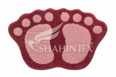 Коврик Shahintex Лапки Microfiber совмещенные 50*80 Розовый 64
