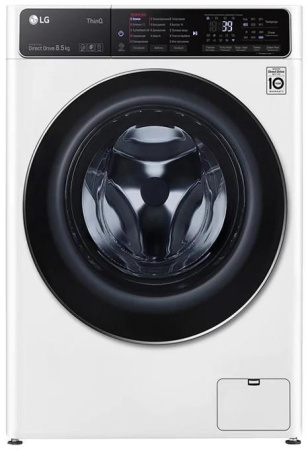 Стиральная машина с фронтальной загрузкой LG F2T9GW9W, Max загрузка - 8,5кг, Max отжим - 1 200об/мин., цвет Белый