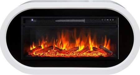 Каминокомплект: Портал Ellipse белый, черный с очагом Royal Flame Vision 42 LOG LED