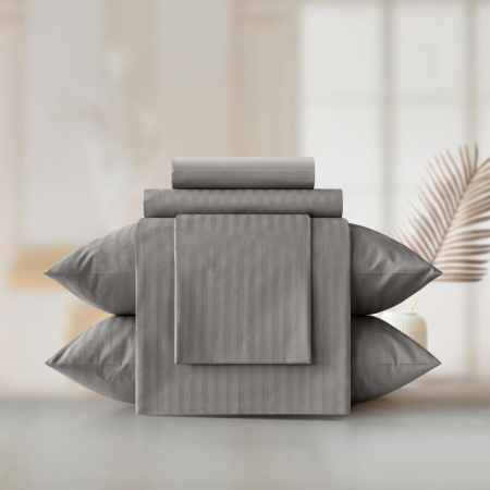 КПБ 1,5 сп Verossa Stripe Gray 50/70 Сатин Серый 738012