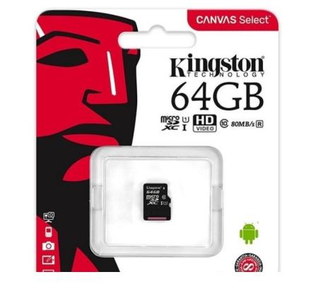 Карта флеш-памяти Kingston microSDXC 64GB Class10 UHS-I