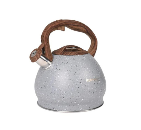 Чайник газовый Kukmara Grey 3,4 л серый мрамор kuk-07/3103455