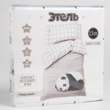 КПБ 1.5 сп Этель Funny panda 50/70 Бязь 7582912