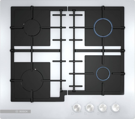 Встраиваемая варочная панель Газовая Bosch PNP6B2O92R, 59 см, цвет Белый