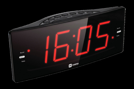 Радиочасы HARPER HCLK-2042 red led
