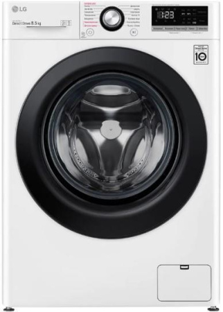 Стиральная машина с фронтальной загрузкой LG F2V3GS6W, Max загрузка - 8,5кг, Max отжим - 1 200об/мин., цвет Белый