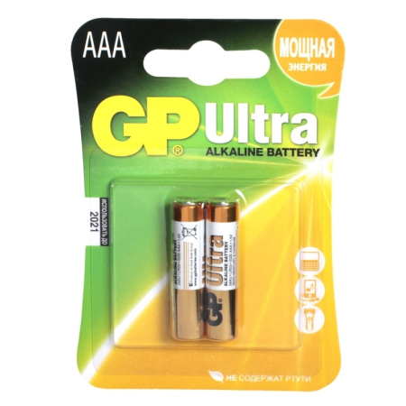Эл.питания GP Ultra alkaline AAA LR03-2BL