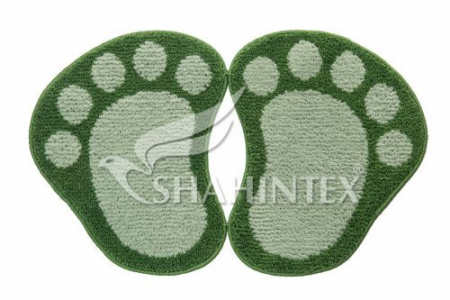 Коврик Shahintex Лапки Microfiber разделенные 50*80 Зеленый 52
