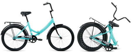 Велосипед Altair City 24 (24" 1 ск. рост 16" скл.) 2019-20 мятный/серый