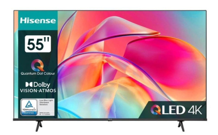  55" (140см) Телевизор Hisense 55E7KQ, SMART, UHD 4K 3840x2160, Цвет Чёрный