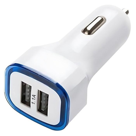 Авто З/У Krutoff CCH-05 2xUSB, 1.1A White