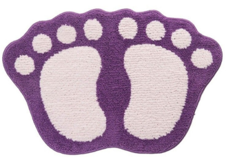 Коврик Shahintex Лапки Microfiber совмещенные 50*80 Фиолетовый 61