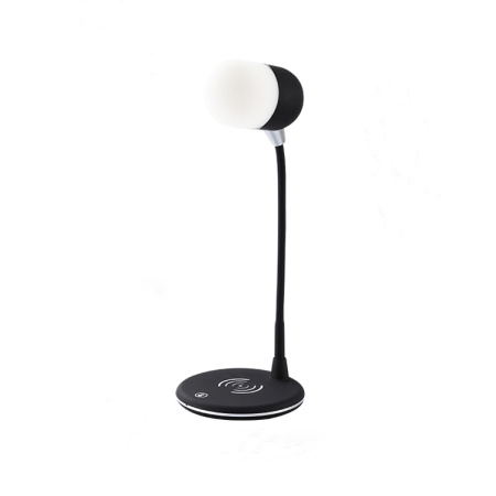 Настольный светильник с ЗУ и колонкой Promate LumiQi (black)