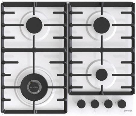 Встраиваемая варочная панель Газовая Gorenje GW642SYW, 60 см, цвет Белый