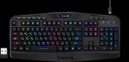 Клавиатура Redragon Harpe RGB Беспроводная (Wireless USB) Black