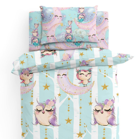 КПБ детский Юниор Juno Sleep owls 40/60см-1пр поплин 719611