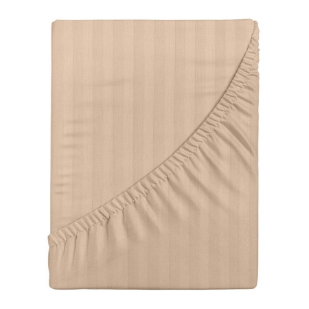 Простыня на резинке Verossa Stripe 140/200/20 Bronze Сатин 754958