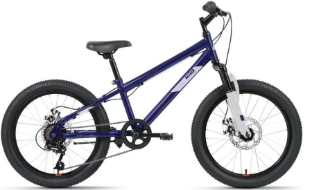 Велосипед Altair MTB HT 20 2.0 D (20" 6ск. рост 10,5") 2022 темно-синий/серебристый