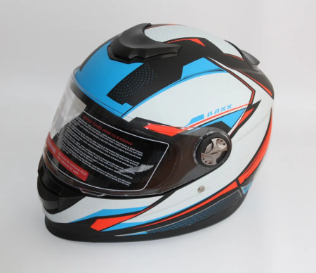 Мотошлем RACER BLD-M62 (S) черный/синий/белый