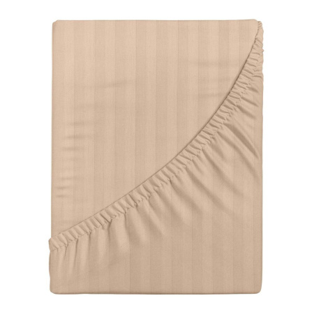 Простыня на резинке Verossa Stripe 200/200/20 Bronze Сатин 754034