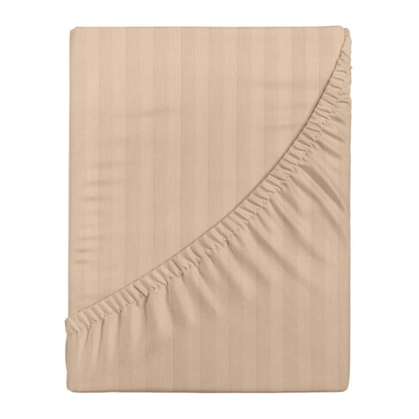 Простыня на резинке Verossa Stripe 200/200/30 Bronze Сатин 784529