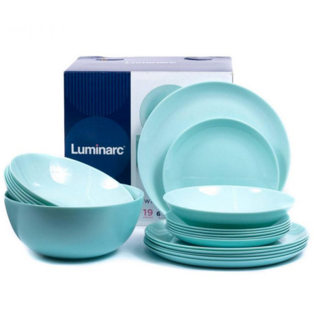 Набор столовый Luminarc Diwali Light Turquoise 19 пр. P2947