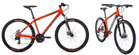 Велосипед Forward Apache 27.5 2.0 disc (27.5"  21ск. рост 17") 2019-20 оранжевый/черный