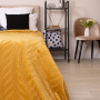 Плед Casa Conforte Fiona 200х220 Листья горчичные 6155187