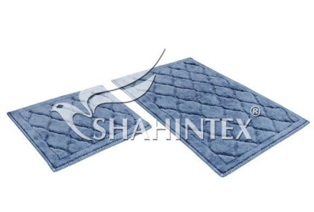 Набор ковриков Shahintex Bamboo Lux 50*80+50*40 голубой 11 893444